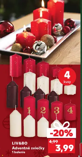 LIV&BO Adventné sviečky