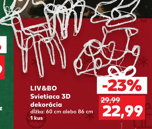 LIV&BO Svietiace 3D dekorácia