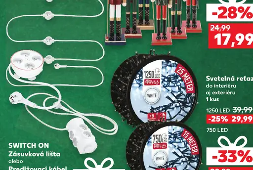 Svetelný reťaz do interiéru aj exteriéru 1250 LED