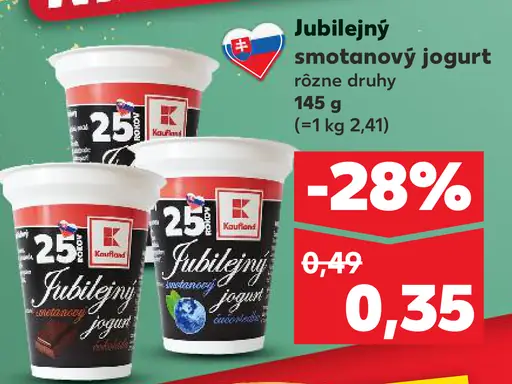 Jubilejný smotanový jogurt