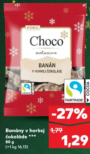 Poex Choco Banány v horkej čokoláde