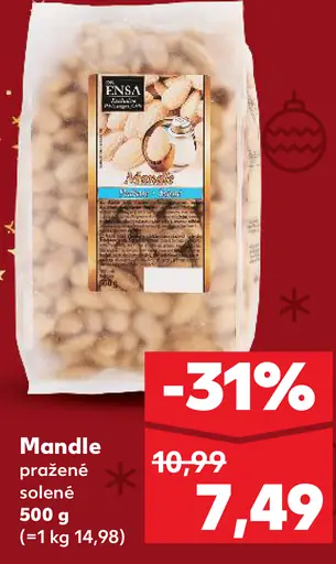 Mandle pražené solené