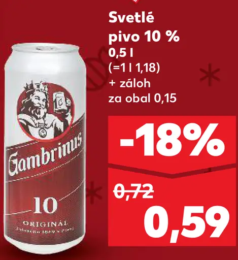 Gambrinus plechovka