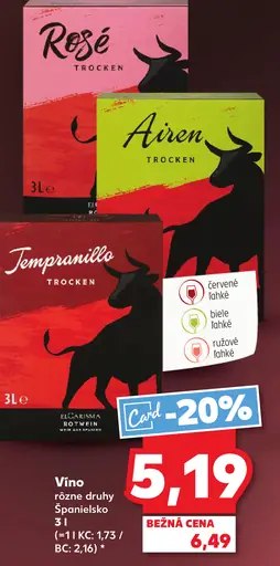 El Carisma Tempranillo vino rôzne druhy Španielsko 3l