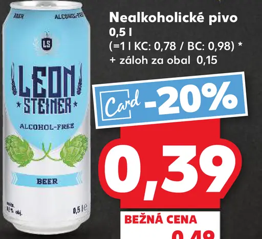 Leoni Steiner Nealkoholický radler plechovka