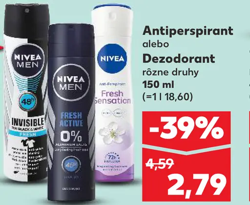 Nivea Antiperspirant alebo Deodorant