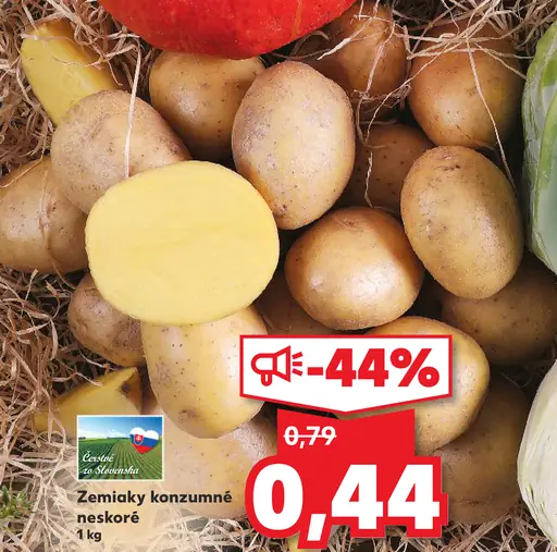 Zemiaky konzumné neskoré neprané