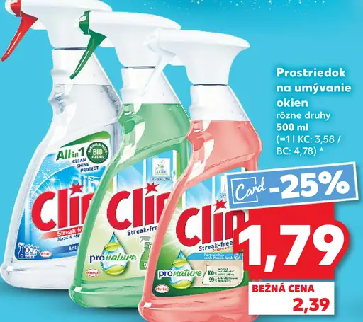 Clerin Prostriedok na umývanie okien