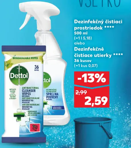 Dettol Dezinfekčné čistiace utierky