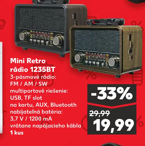 Gogen DAB 1235BT mini retro rádio