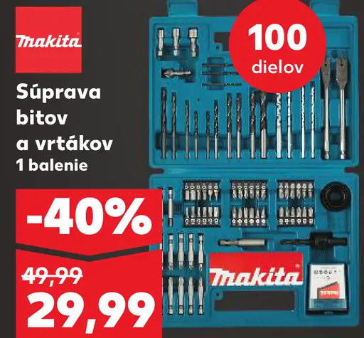 Makita Súprava bitov a vrtákov