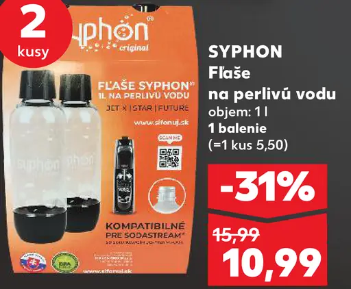 Syphon Fľaše na perlivú vodu