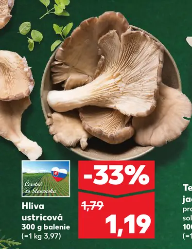 Čerstvé ovocie a zelenina Hlivy ustricové