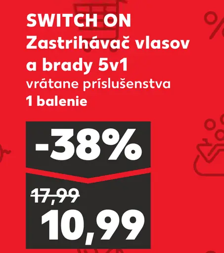 Switch On zastrihávač vlasov a brady 5v1