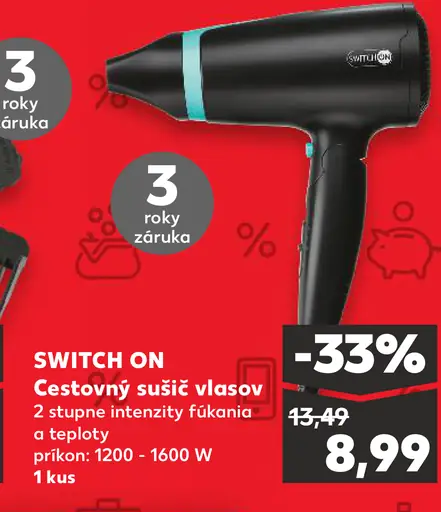 Switch On cestovný sušič vlasov