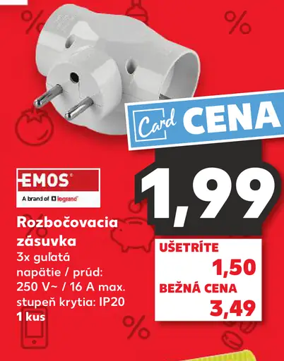 Emos Rozbočovacia zásuvka