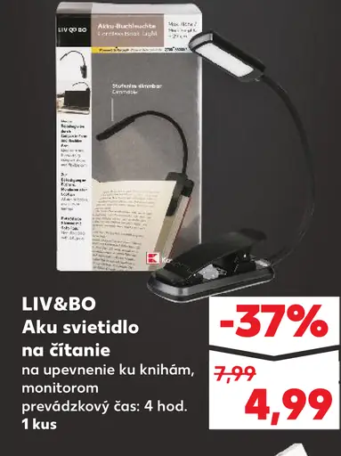 Liv&Bo Aku svietidlo na čítanie