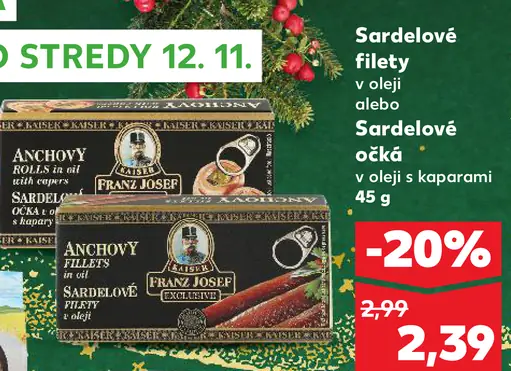 K-Classic Sardelové filety alebo sardelové očká