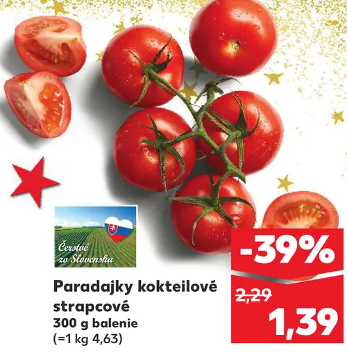 Paradajky koktejlové strapcové