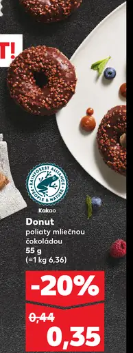 Donut poliaty mliečnou čokoládou