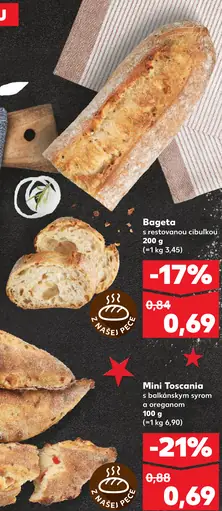 Bageta s restovanou cibuľkou