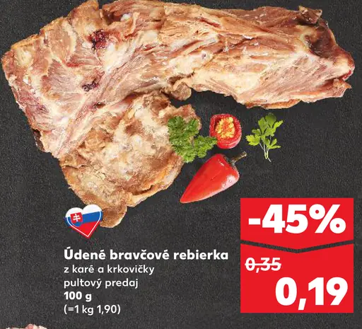 Údené bravčové rebríerka