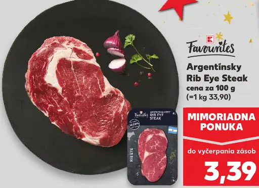 Favourites Argentínsky Rib Eye Steak