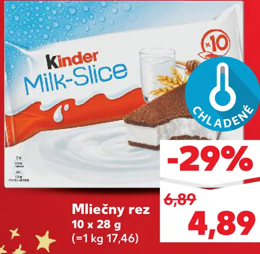 Kinder Milk-Slice Mliečny rez