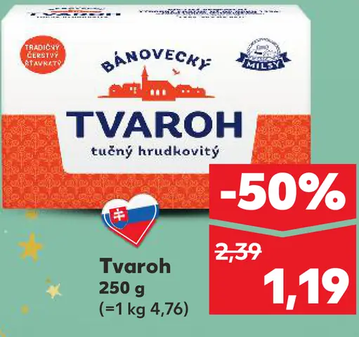 Bánovecký tvaroh tučný hrudkovitý