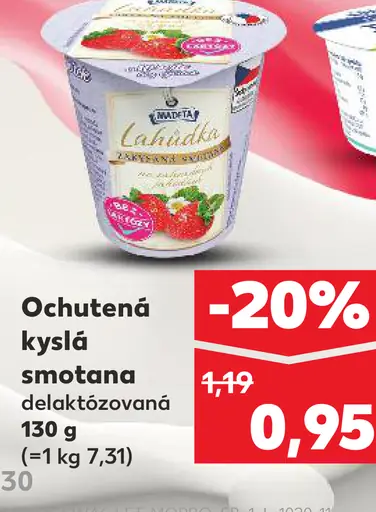 Ochutená kyslá smotana delaktózovaná