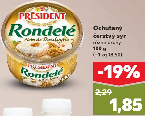 Président Rondelé Ochutený čerstvý syr
