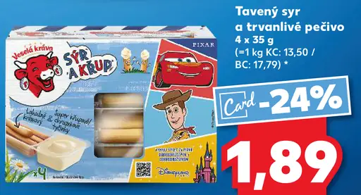 Tany tavený syr a trvanlivé pečivo