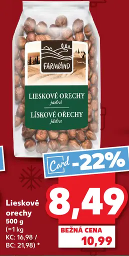 Farmwind Lieskové orechy jadrá