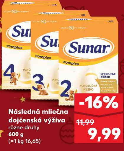 Sunar Sensitive dojčenská mliečna výživa