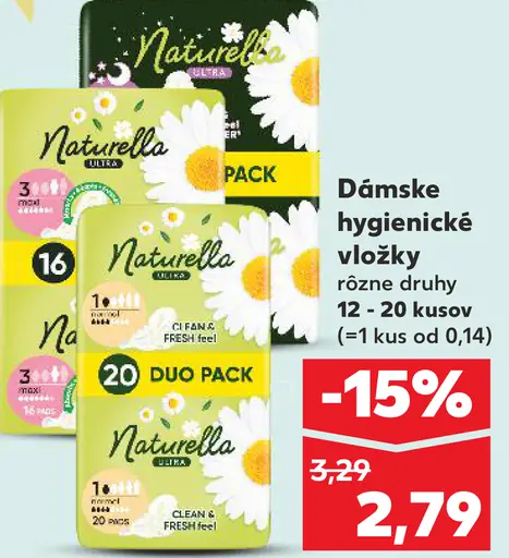 Naturella dámske hygienické vložky
