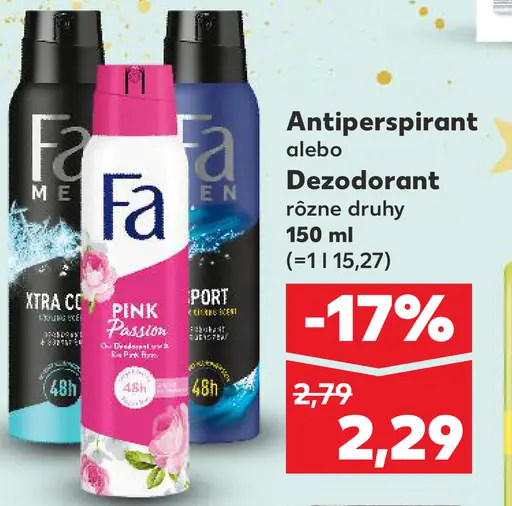 Fa antiperspirant alebo dezodorant