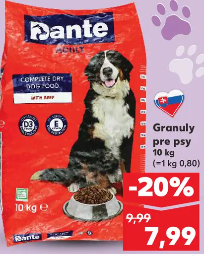 Dante Granuly pre psy s hovädzím