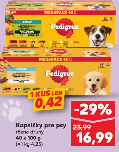 Pedigree kapsičky pre psy