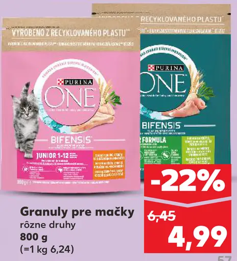 Purina One granuly pre mačky