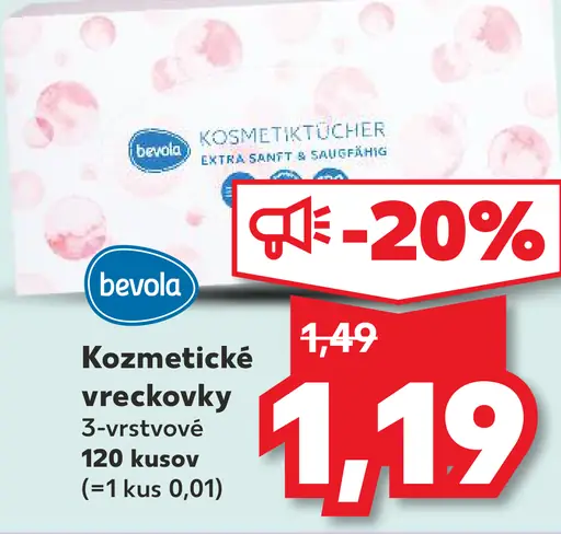 Bevola Kozmetické vreckovky