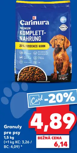 Carinura premium kompletná výživa granuly pre psy