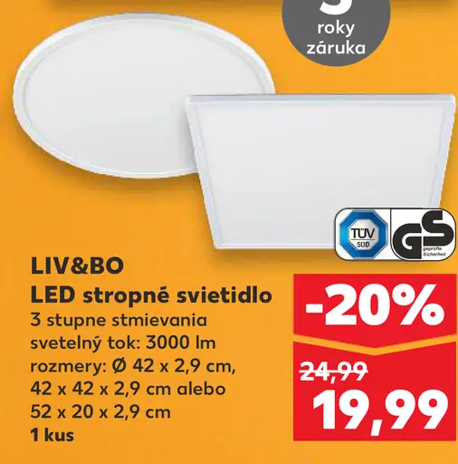 LIV&BO LED stropné svietidlo