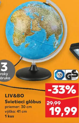 LIV&BO Svietiaci glóbus