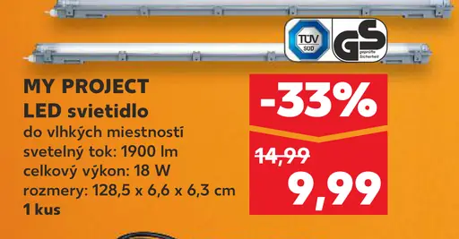My Project LED svietidlo pre vlhké miestnosti