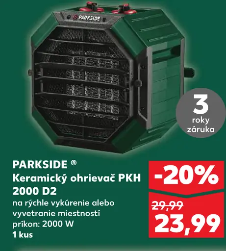 PARKSIDE Keramický ohrevác PKH 2000 D2