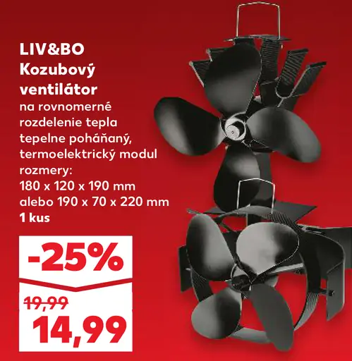 LIV&BO Kozubový ventilátor