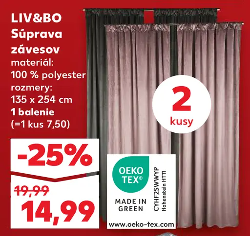 LIV&BO Súprava závesov