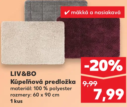 LIV&BO Kúpeľňová predložka