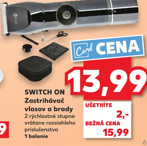 SWITCH ON Zastrihávač vlasov a brady