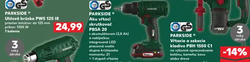Parkside Uhlová brúska PWS 125 I8